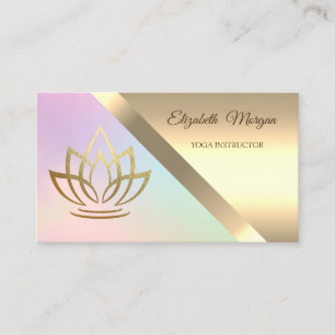 Eleganter Schicker Moderner Goldener Lotus Yoga-Le Visitenkarte