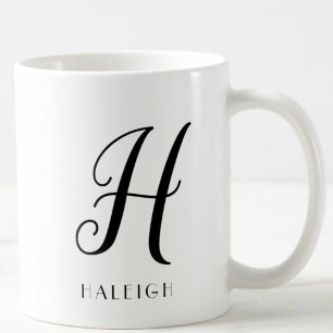 Eleganter schicker Name mit Monogramm Tasse