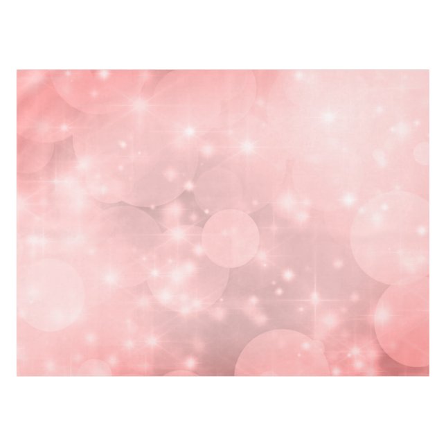 Eleganter Schlicht rosafarbener Sparkle Tischdecke (Vorderseite (Horizontal))