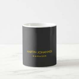 Eleganter Schlichter, stilvoller Gold Color Black  Kaffeetasse