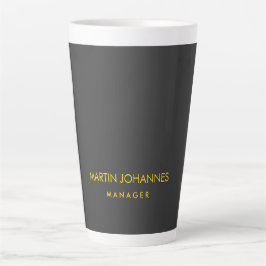 Eleganter Schlichter, stilvoller Gold Color Black  Milchtasse