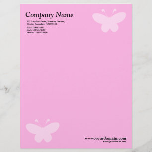 Eleganter Schmetterling - Rosa Briefkopf