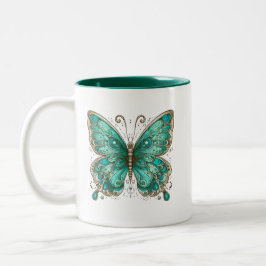 Eleganter Schmetterling Zweifarbige Tasse