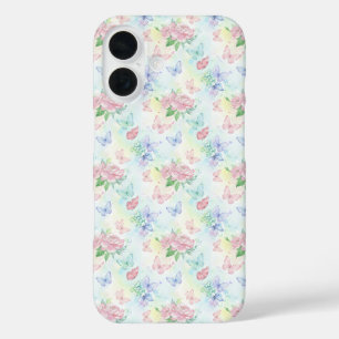 Eleganter Schmetterlings-Seamless-Druck iPhone 16 Hülle