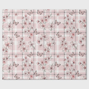 Eleganter Schmetterlingsblüten (2) Geschenkpapier