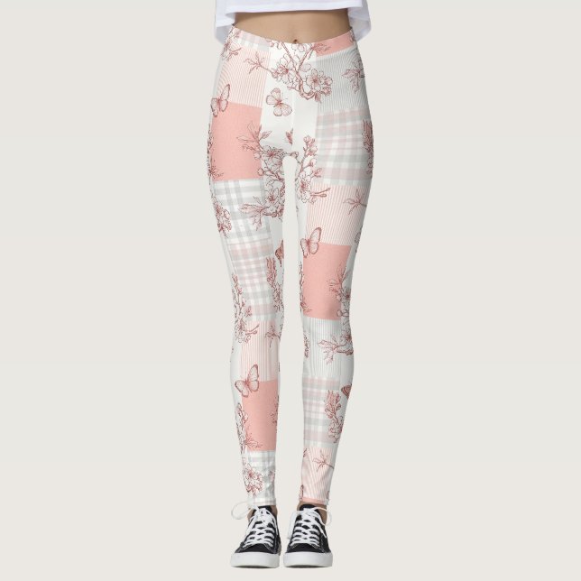 Eleganter Schmetterlingsblüten (7) Leggings (Vorderseite)