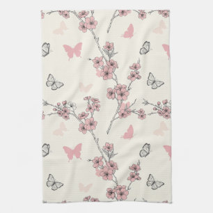 Eleganter Schmetterlingsblüten (9) Geschirrtuch