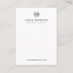 Eleganter Schmuck Benutzerdefiniertes Logo Einfach Telefonnummerkarte