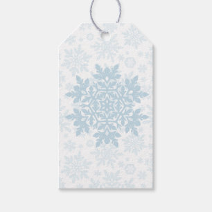 Eleganter Schneefloh (Frost Blau - Weiß) Geschenkanhänger