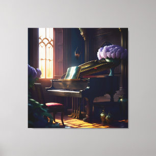 Eleganter schöner Pianobaum 4 Leinwanddruck