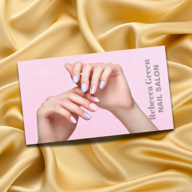 Eleganter Schönheitsmanicurist Nagelnagel Visitenkarte (Elegant beauty manicurist nail artist nail salon business card)