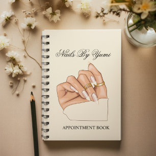 Eleganter Schönheitssalon Maniküre Ernennung Notizbuch