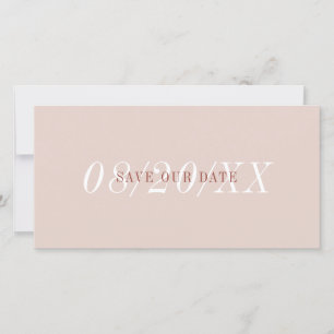 Eleganter Schriftart Minimalistisch Rosa Terracott Save The Date