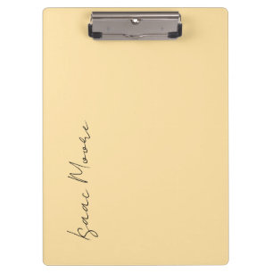 Eleganter Schriftzug in Beige Creme Klemmbrett