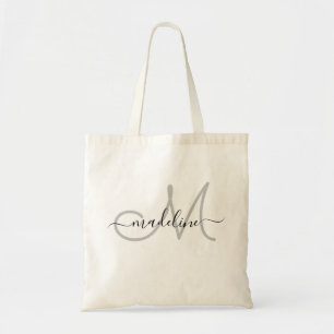 Eleganter Schriftzug Monogramm Moderner Trend Tragetasche