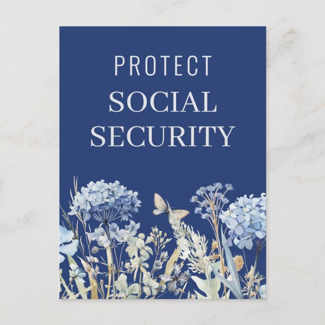 Eleganter Schutz der Politik der sozialen Sicherhe Postkarte (Vorderseite)