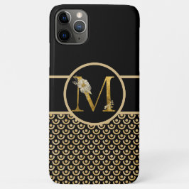 Eleganter Schwarz-Gold-Monogramm-Buchstaben "M" Case-Mate iPhone Hülle