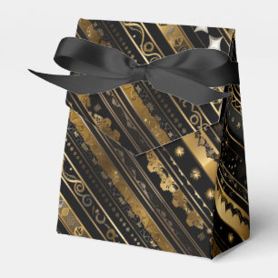 Eleganter schwarz-goldfarbener Zelt Geschenkschachtel