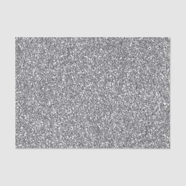 Eleganter Schwarz-Silber-Glitzer Seidenpapier (Vorderseite)