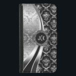 Eleganter Schwarz & Silver Floral Damask Samsung Galaxy S5 Geldbeutel Hülle<br><div class="desc">Schwarze und silberne Farbtöne glänzen metallische, blühende Dämme. Benutzerdefiniertes und optionales Monogramm Verschiedene Variationen dieses Designs, mit unterschiedlichen Positionen der Elemente. Nicht der eigentliche Glitzer oder die metallische Finis, sondern der digitale Bildeffekt. Wenn Sie Hilfe beim Anpassen, Ändern von Farben oder anderen Designs benötigen, kontaktieren Sie ArtOnWear Designer.Kostenlose Textformatierung mit...</div>