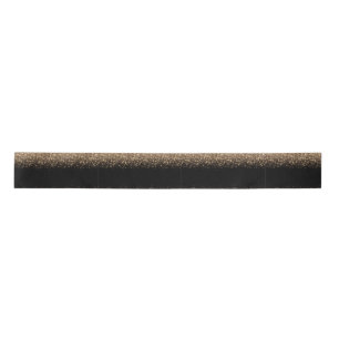 Eleganter Schwarz- und Gold-Glitter-Ombre Satinband