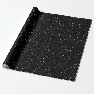 Eleganter Schwarz- und Goldglitter Geschenkpapier