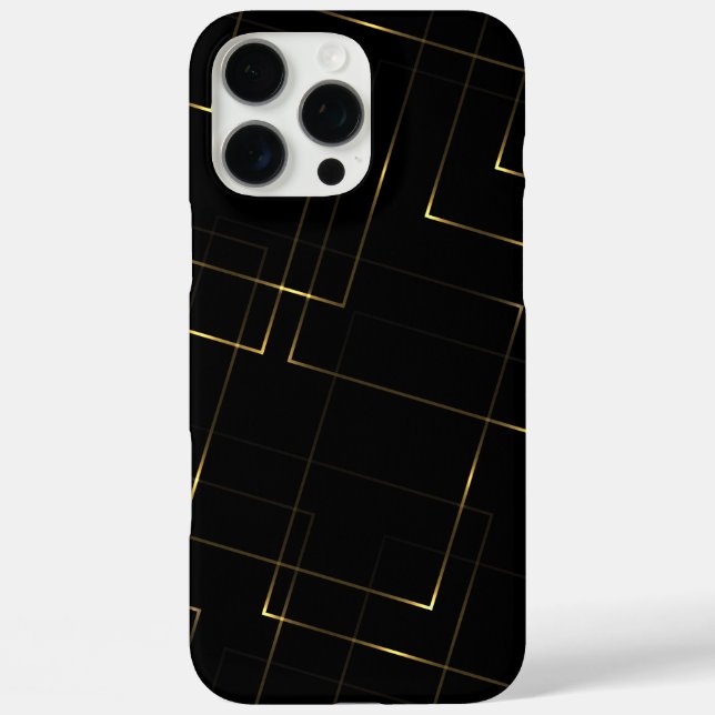 Eleganter Schwarz- und Goldmarmor Case-Mate iPhone Hülle (Rückseite)