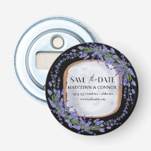 Eleganter Schwarz und Lavender Moderner Kreis Flaschenöffner