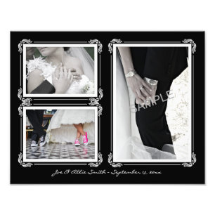 Eleganter Schwarz/Weiß 11 x 14 Art Deco Fotodruck