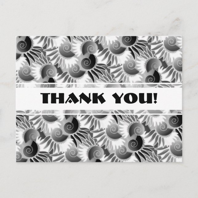 Eleganter Schwarz-Weiß-Art-Deco-Glamour der 1920er Postkarte (Vorderseite)