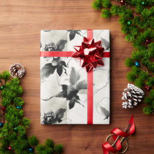 Eleganter Schwarz-Weiß-Geschenkwrap Geschenkpapier