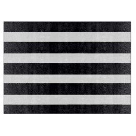 Eleganter Schwarz/Weiß gestreifter einfacher Chic Schneidebrett