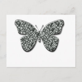 Eleganter Schwarz-Weiß-Schmetterling Postkarte