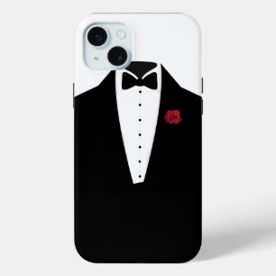 Eleganter Schwarz-Weiß-Smoking für Herren iPhone 15 Mini Hülle