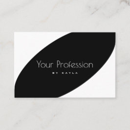 Eleganter Schwarz-Weiß-Stil Beruflich Moderne Visitenkarte
