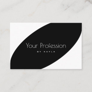 Eleganter Schwarz-Weiß-Stil Beruflich Moderne Visitenkarte