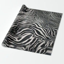 Eleganter Schwarz-Weiß-Zebradruck Luxus-Tier-Desig Geschenkpapier