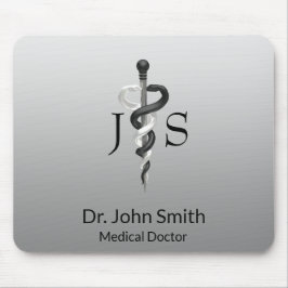 Eleganter Schwarz-weißer, klassischer, edler, medi Mousepad