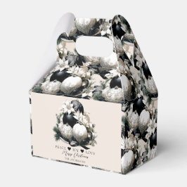 Eleganter schwarzbeiger Elfenbein Weihnachtsschmuc Geschenkschachtel