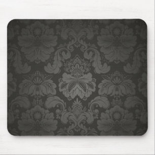 Eleganter schwarzer Damast Mousepad