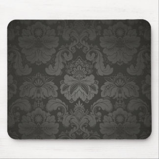 Eleganter schwarzer Damast Mousepad