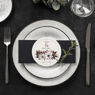 Eleganter Schwarzer Florensturm Runder Pappuntersetzer