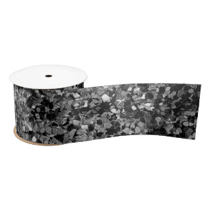 Eleganter Schwarzer Glitzer Sparkle Glam Sequin Satinband