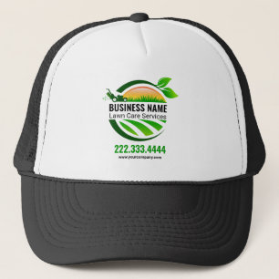 Eleganter Schwarzer Grüner Rasenpflege Landschafts Truckerkappe