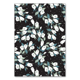 Eleganter schwarzer Hintergrund der Tulip-Blume Tischnummer