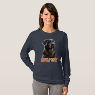 Eleganter Schwarzer Hund Portrait-Realistischer Ha T-Shirt
