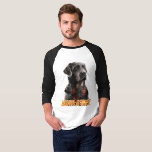 Eleganter Schwarzer Hund Portrait-Realistischer Ha T-Shirt