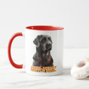 Eleganter Schwarzer Hund Portrait-Realistischer Ha Tasse