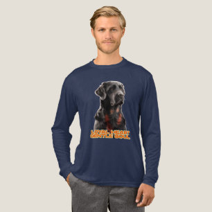 Eleganter Schwarzer Hund Portrait-Realistischer Ha Tri-Blend Shirt