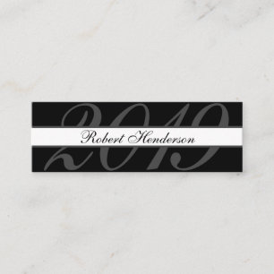 Eleganter schwarzer Klassiker Name des Abschlusses Telefonnummerkarte